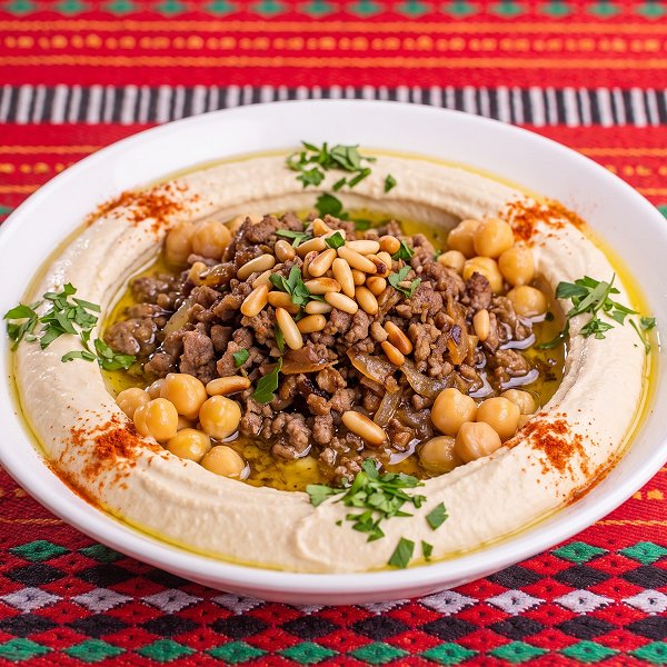 חומוס עם בשר